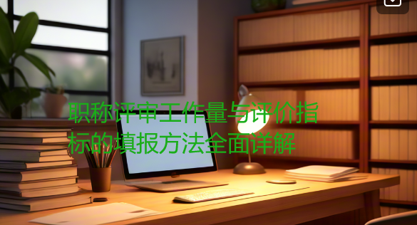 职称评审工作量与评价指标的填报方法全面详解