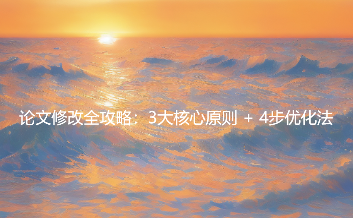 论文修改全攻略：3大核心原则 + 4步优化法，助你精心打造高质量论文