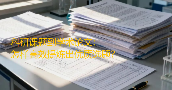 科研课题到学术论文:怎样高效提炼出优质选题? 科研课题到学术论文:怎样高效提炼出优质选题?