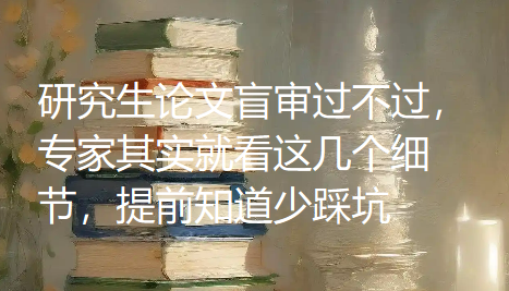 研究生论文盲审过不过,专家其实就看这几个细节,提前知道少踩坑 研究生论文盲审过不过,专家其实就看这几个细节,提前知道少踩坑