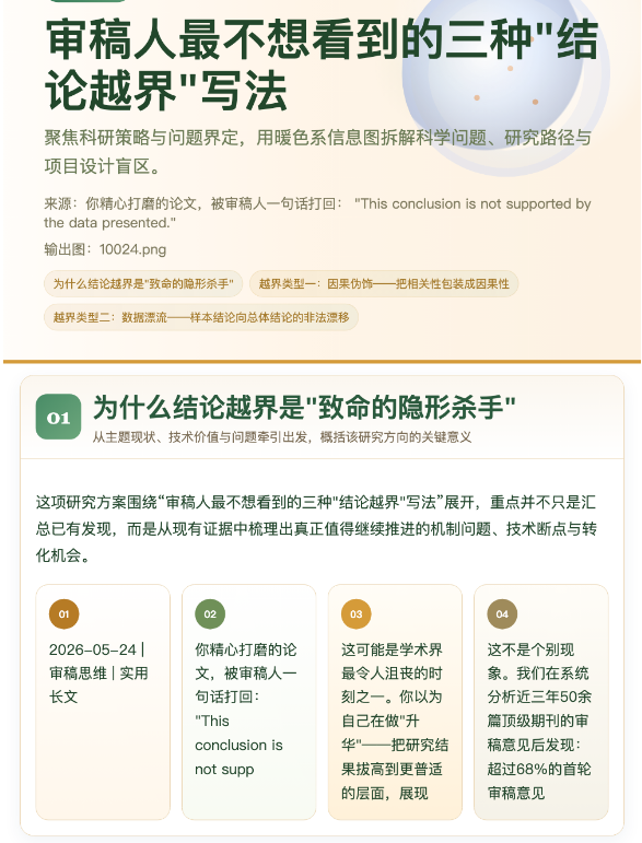 【论文写作技巧】别让结论毁了你的论文!因果伪饰、数据漂流、理论透支,踩中其中一个就被会被拒 【论文写作技巧】别让结论毁了你的论文!因果伪饰、数据漂流、理论透支,踩中其中一个就被会被拒