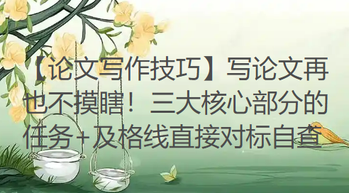 【论文写作技巧】写论文再也不摸瞎!三大核心部分的任务+及格线直接对标自查 【论文写作技巧】写论文再也不摸瞎!三大核心部分的任务+及格线直接对标自查