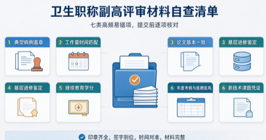 卫生职称副高评审材料自查清单 卫生职称副高评审材料自查清单